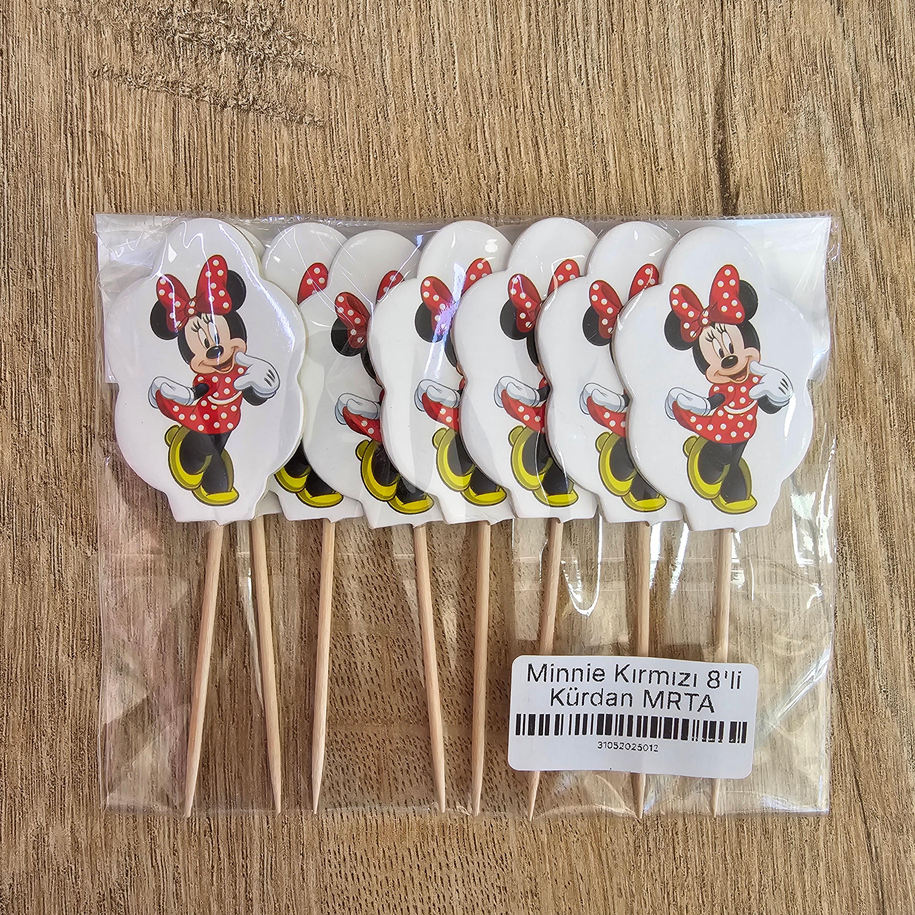 Minnie Kırmızı 8'li Kürdan MRTA