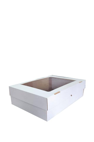Pasta Kutusu Beyaz Pencereli 35x25x10 Cm 