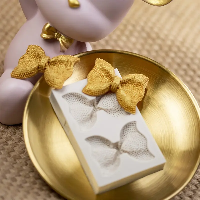 Desenli 2'li Fiyonk Gıda Uyumlu Silikon Kalıp BZM47