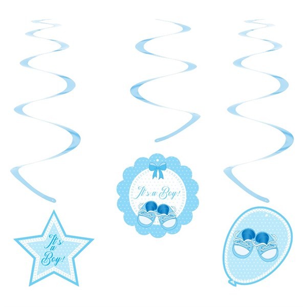 Baby Shower Sarkıt Süs 6'lı Mavi