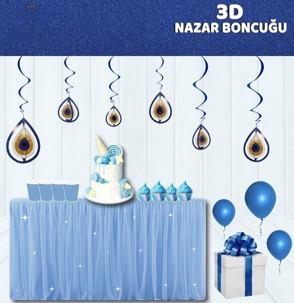 3D Tavan Süs Nazar Boncuğu