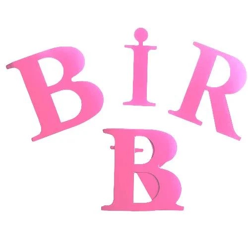 Bir Balon Kutusu Harfi Pembe