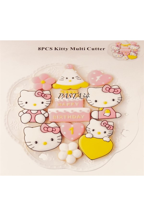 Plastik Kurabiye Seti 8 Parça Hello Kitty