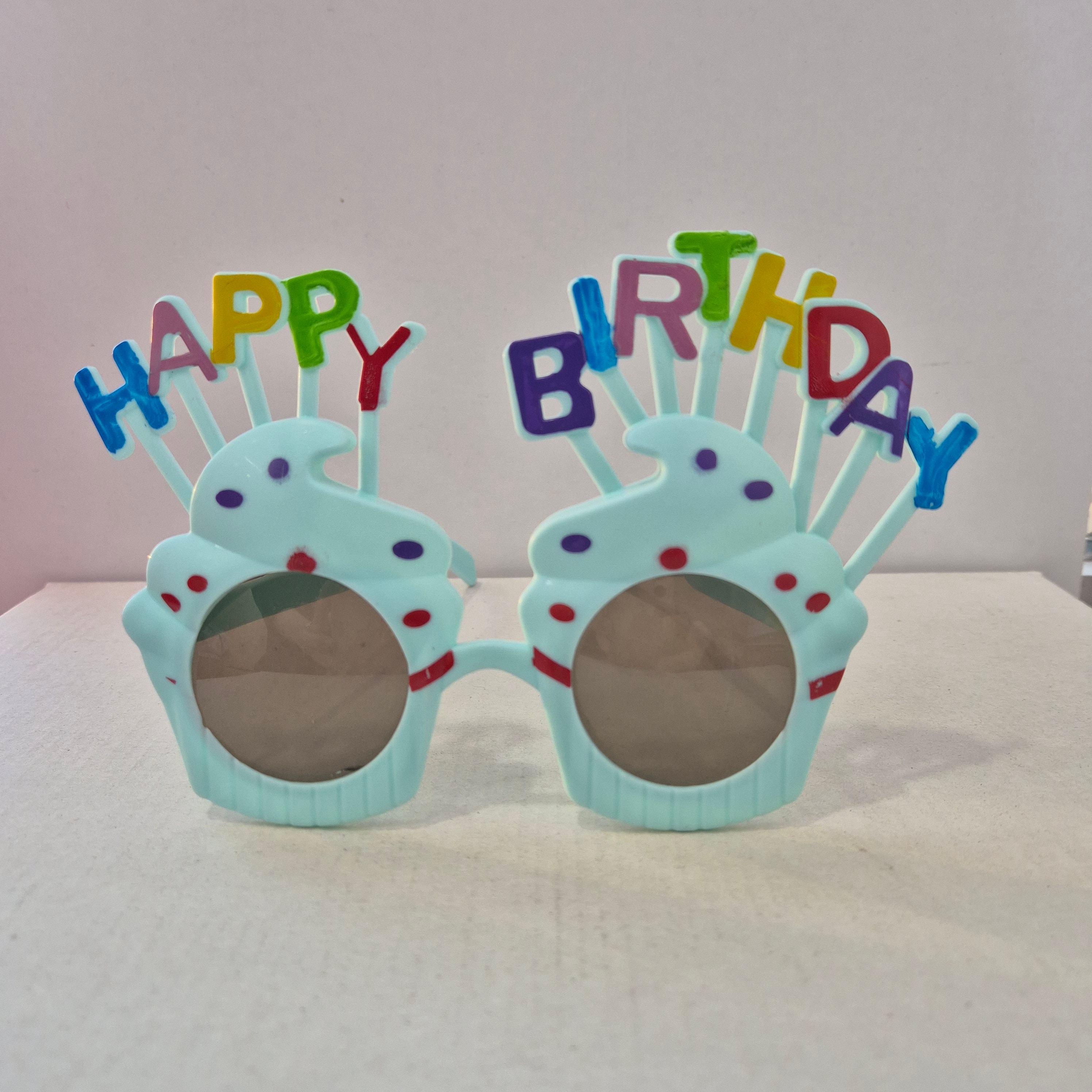 Happy Birthday Parti Gözlük  - Mavi