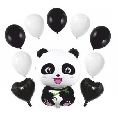 Figür Folyo Latex Panda Balon Seti