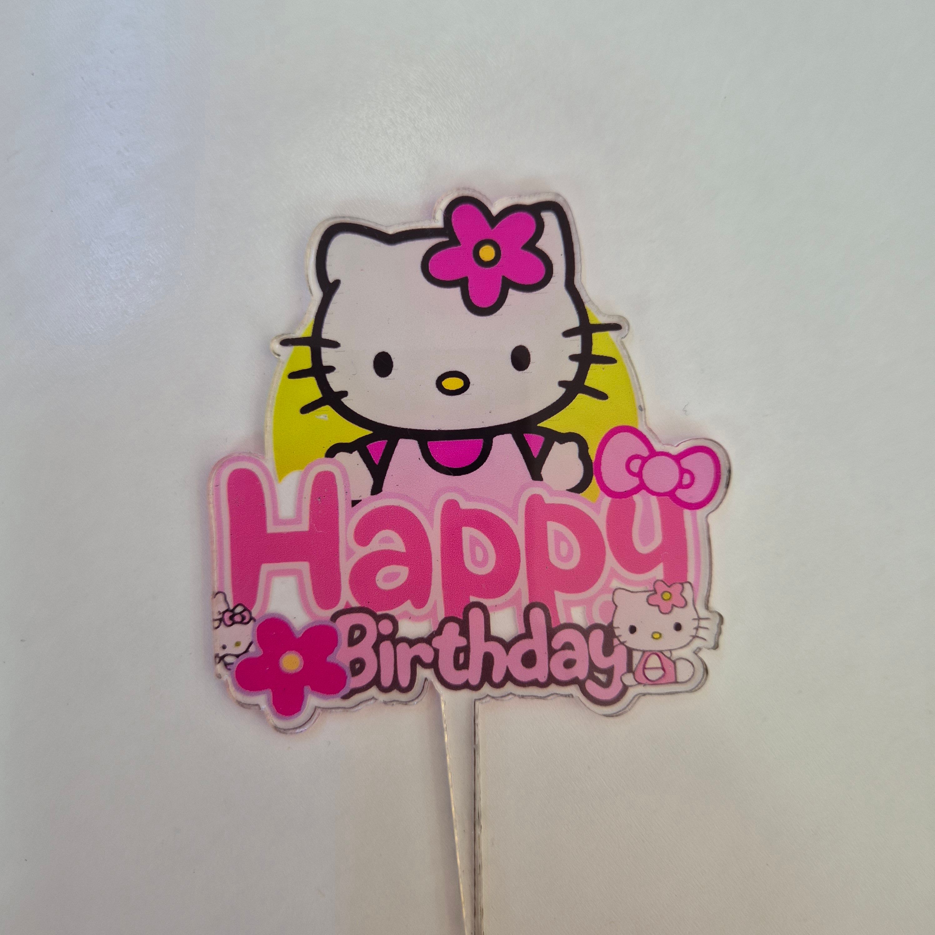 Pasta Üstü Baskılı Karakter Pleksi  - Hello Kitty