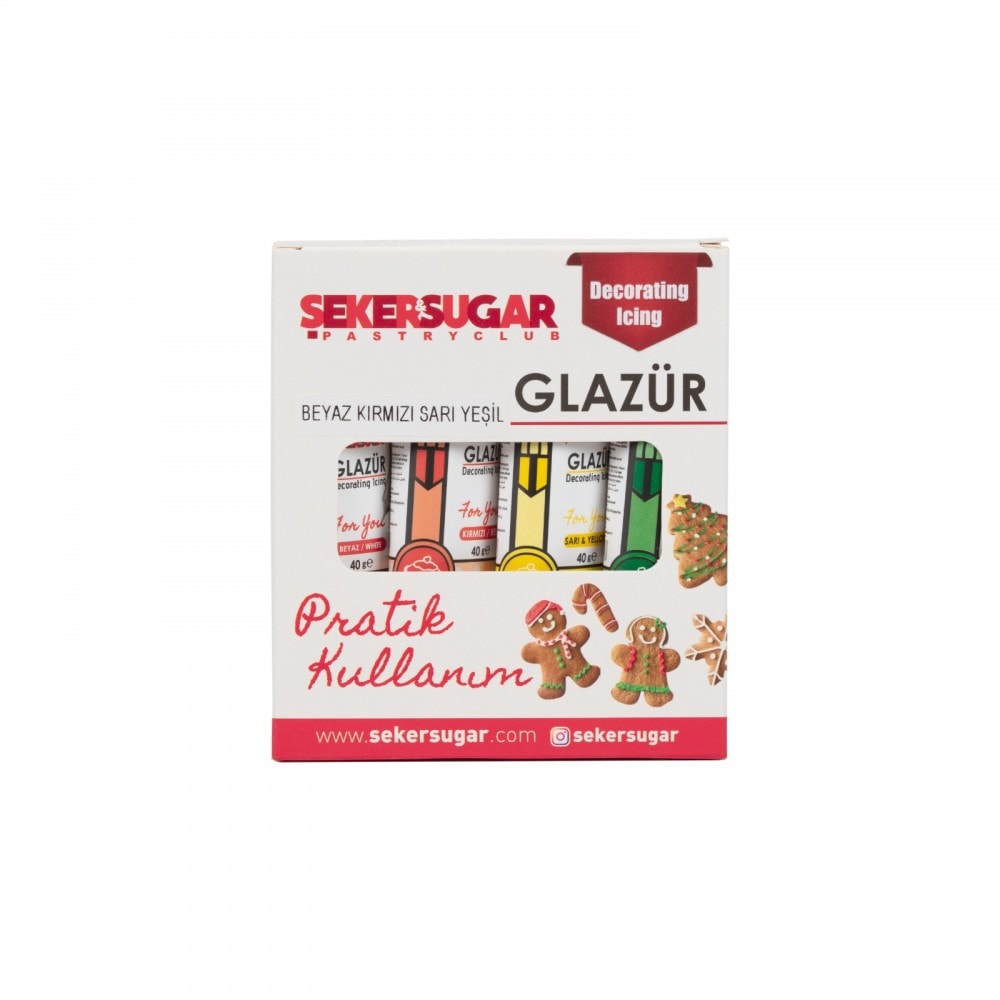 Şeker & Sugar Glazür 4'lü Set 40x4 Gr