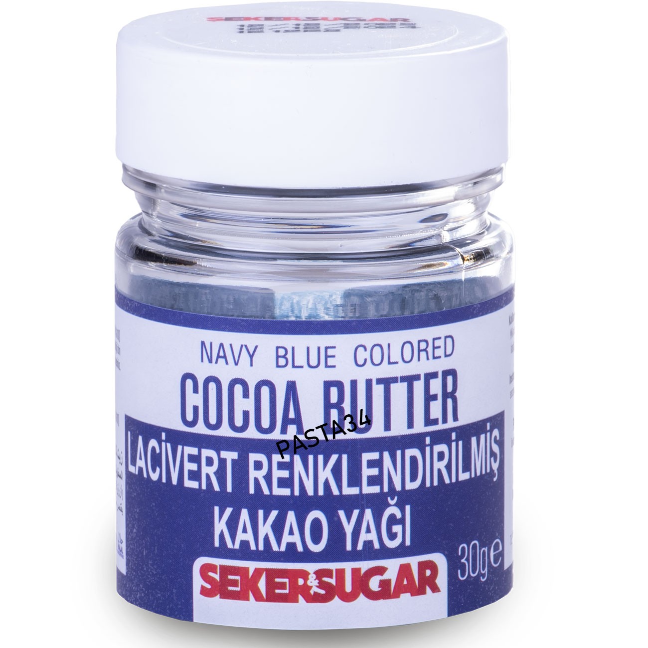 Şeker & Sugar Renklendirilmiş Kakao Yağı 30 Gr - Lacivert