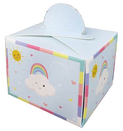 Lokumluk Kare Kutu 25'li 4.5x5.5 Cm - Gökkuşağı