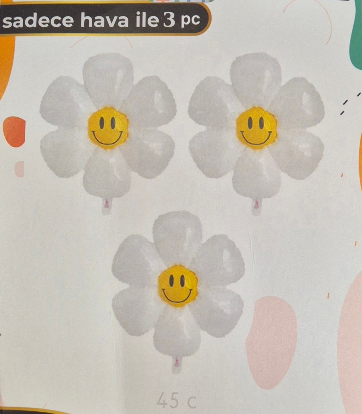 Figür Folyo Balon Papatya 3 Parça