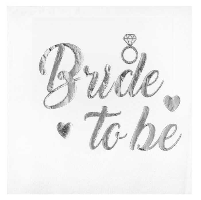 Bride To Be Peçete Varaklı Yüzüklü Gümüş