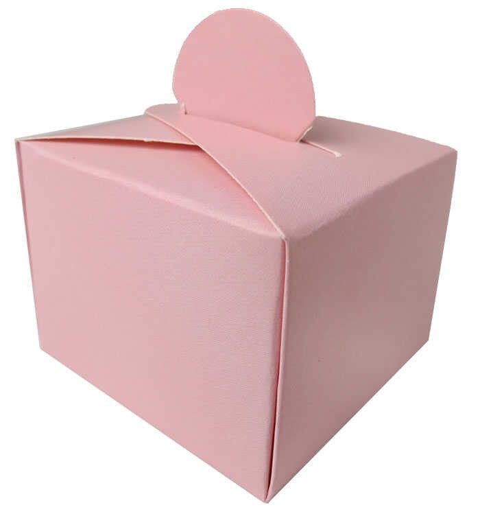 Lokumluk Kare Kutu 25'li 4.5x5.5 Cm - Makaron Pembe