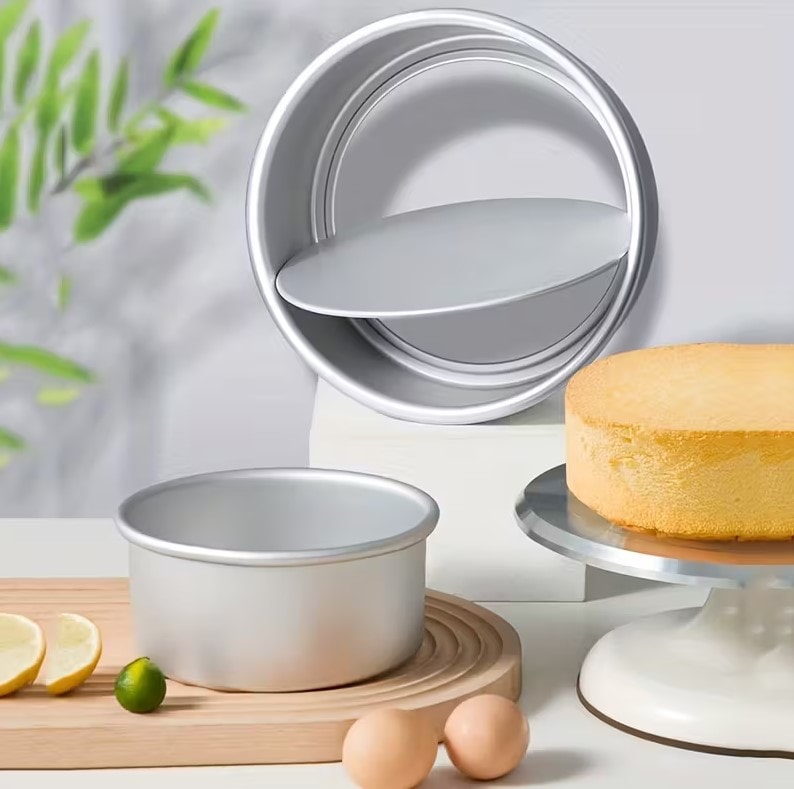 Alüminyum Tabanı Çıkabilen Pandispanya Kalıbı 22 Cm