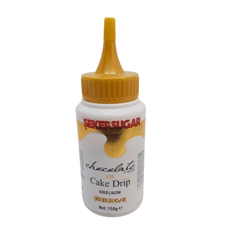 Şeker & Sugar Cake Drip Eritmelik Dekor Çikolata Metalik 150 Gr - Gold