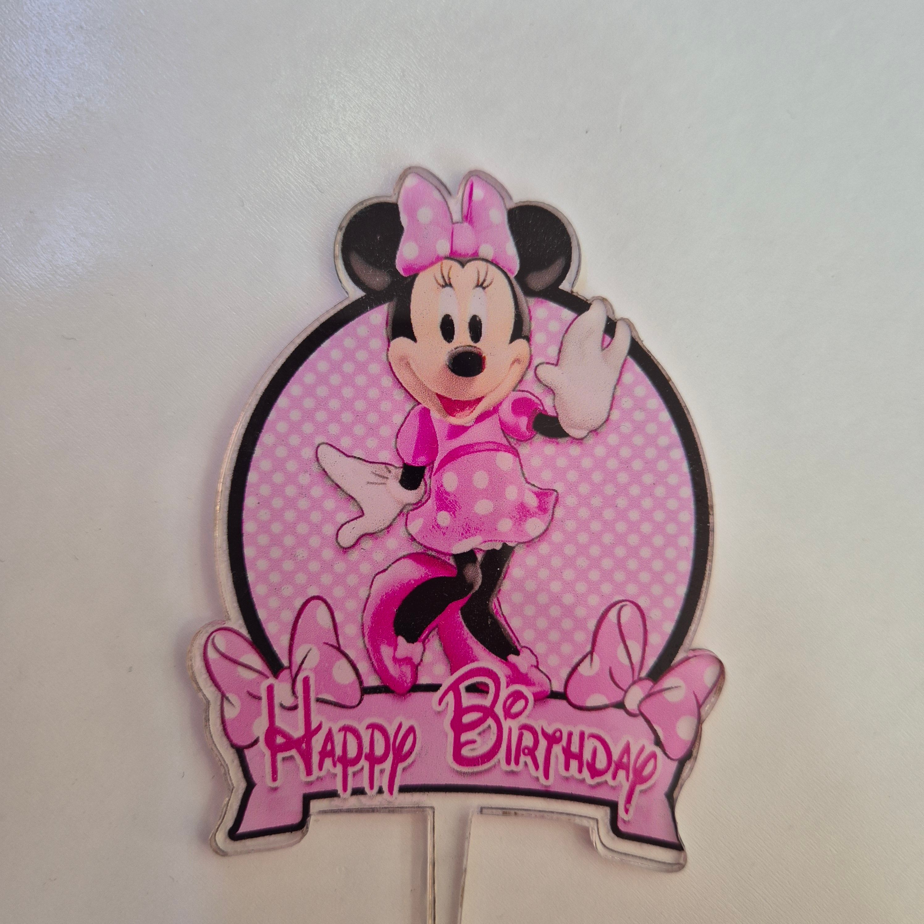 Pasta Üstü Baskılı Karakter Pleksi  - Minnie Mouse