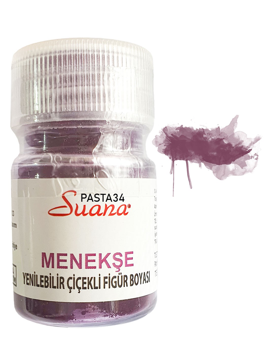 Suana Yenilebilir Figür Çiçek Boyası - Menekşe