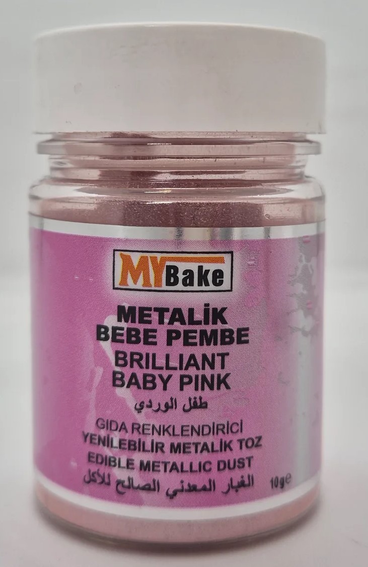 My Bake Metalik Yaldız Toz Gıda Boyası 10 Gr - Bebek Pembe