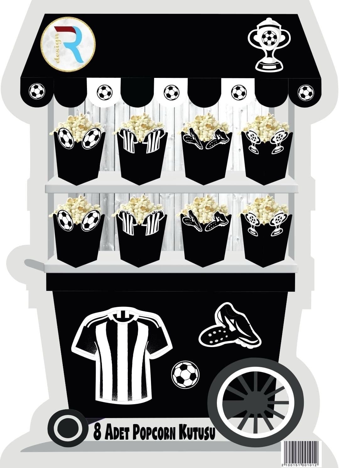 Popcorn Lüx Mısır Kutusu 8'li  - Beşiktaş
