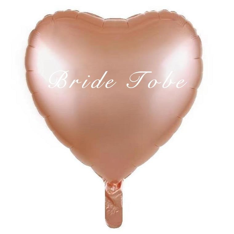 Kalp Folyo Balon 18 inç Bride to Be Rose Gold