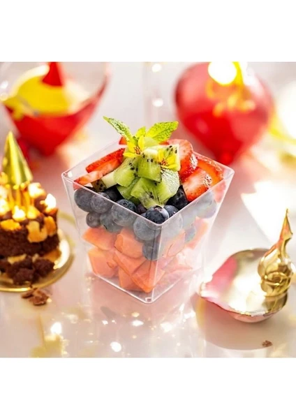 Plastik Prizma Mika Kase 200 Cc Kapaksız 20'li