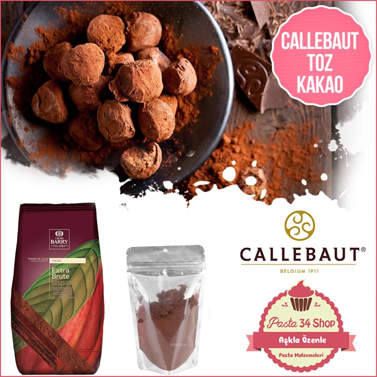 Callebaut Toz Kakao 100 Gr