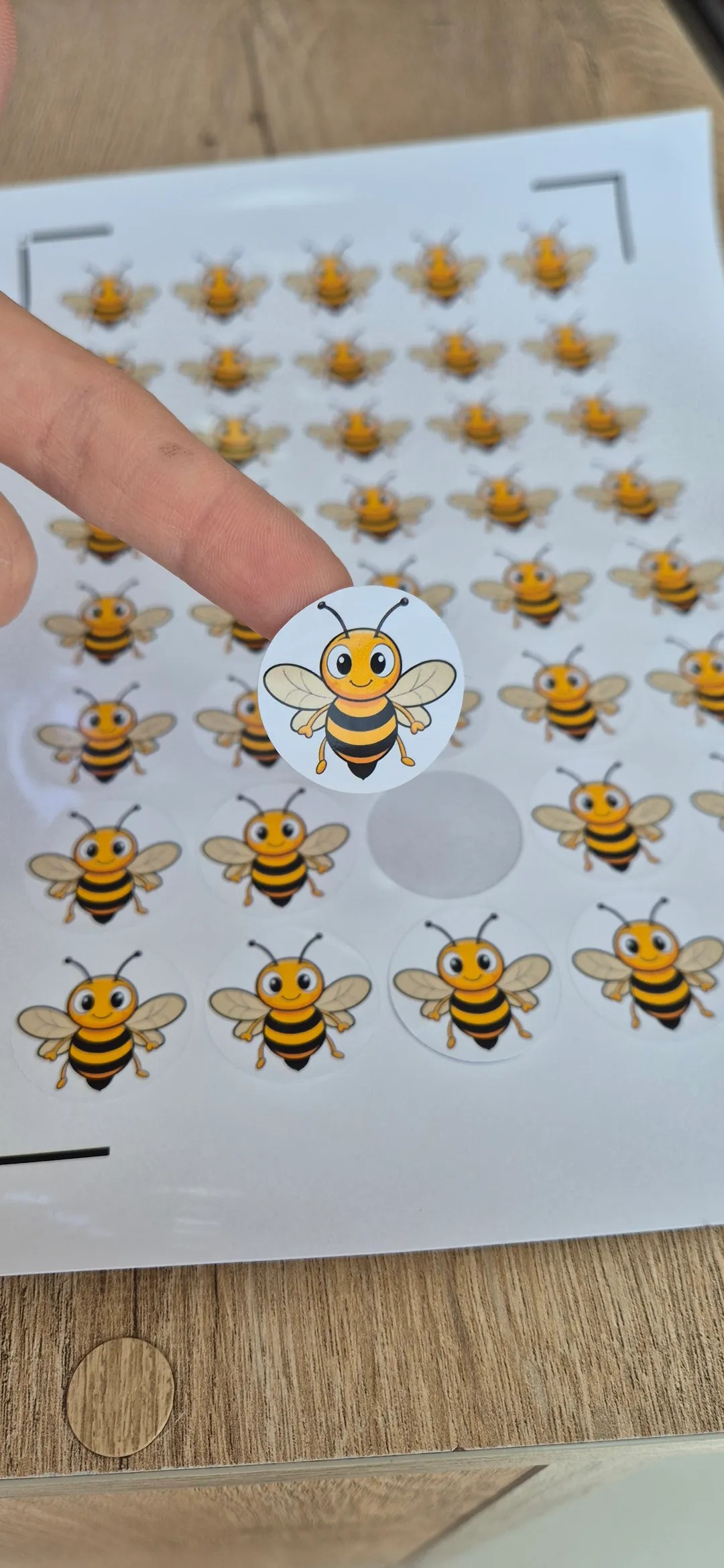 Arı Figürlü Etiket Sticker