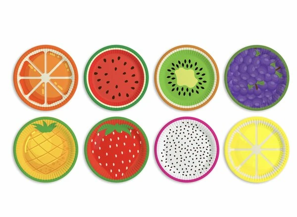 8'li Karton Tabak Meyve Temalı