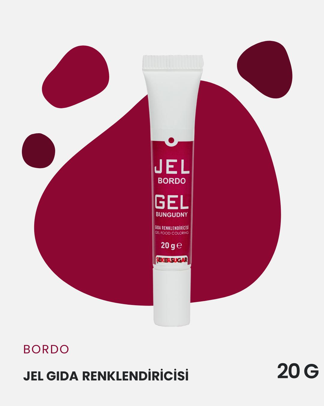 Şeker & Sugar Jel Gıda Boyası Tüp 20 Gr - Bordo