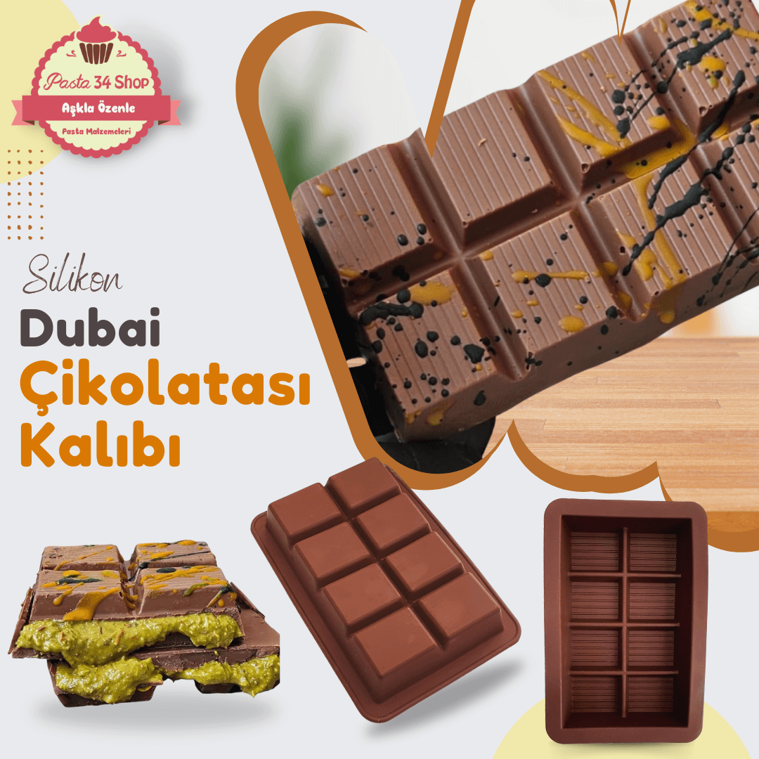 Silikon Dubai Çikolatası Kalıbı