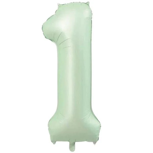 Folyo Balon Rakam Retro Yeşil 76 Cm 34 inç - 1