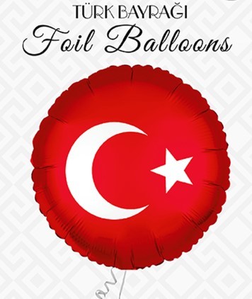 Figür Folyo Balon Türk Bayrağı 18 inç