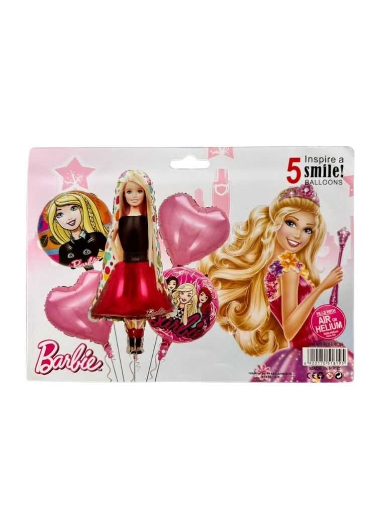 Barbie Folyo Balon 5'li Set