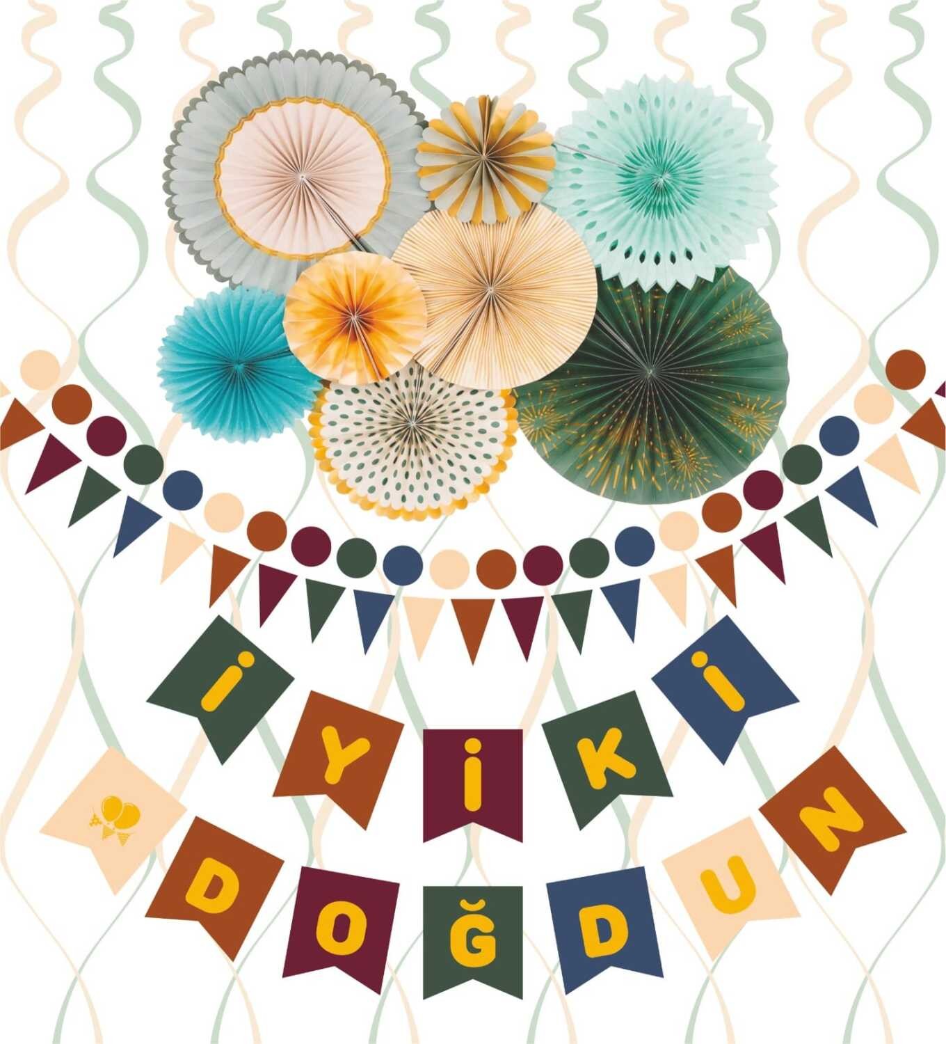 İyiki Doğdun Banner Retro Gold Banner  