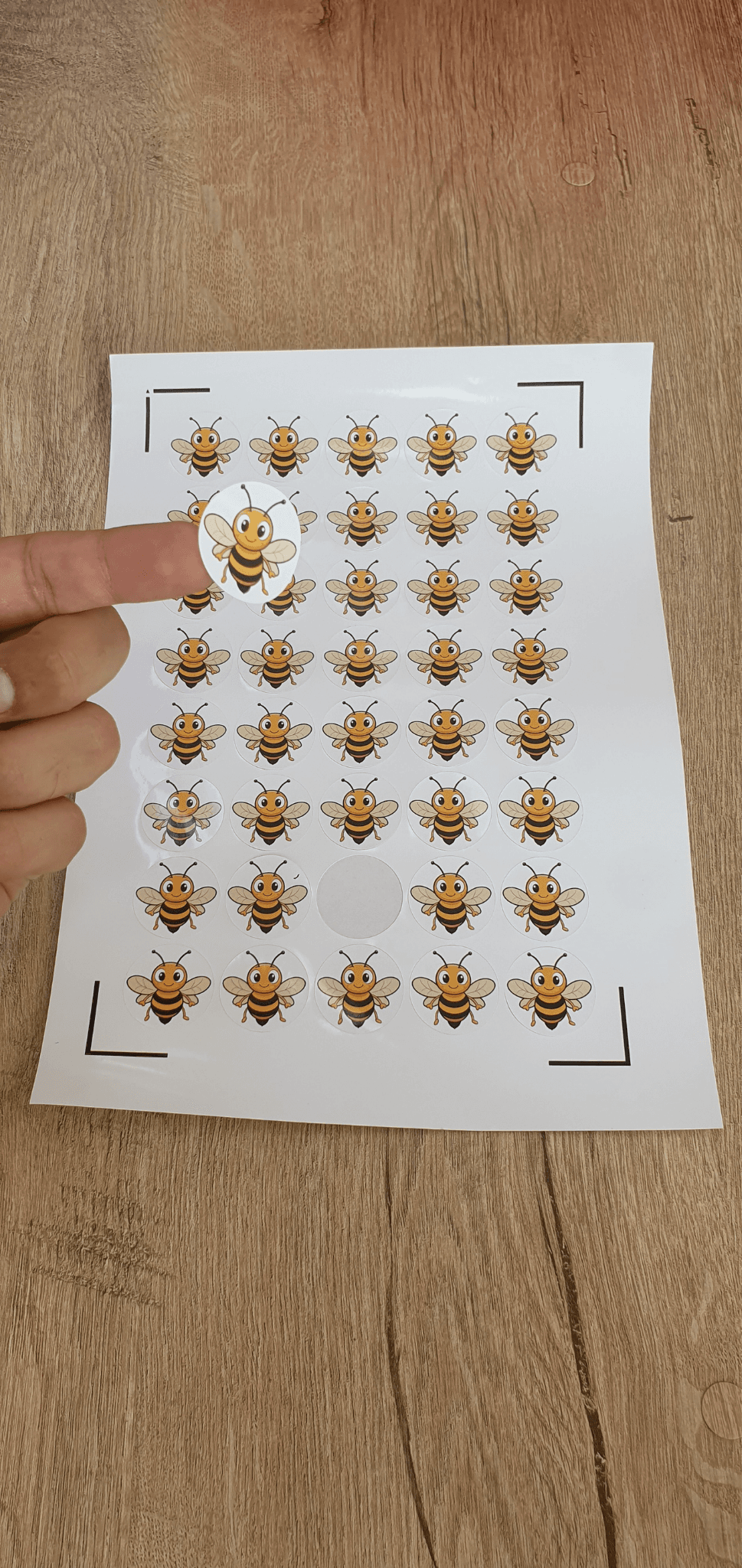 Arı Figürlü Etiket Sticker