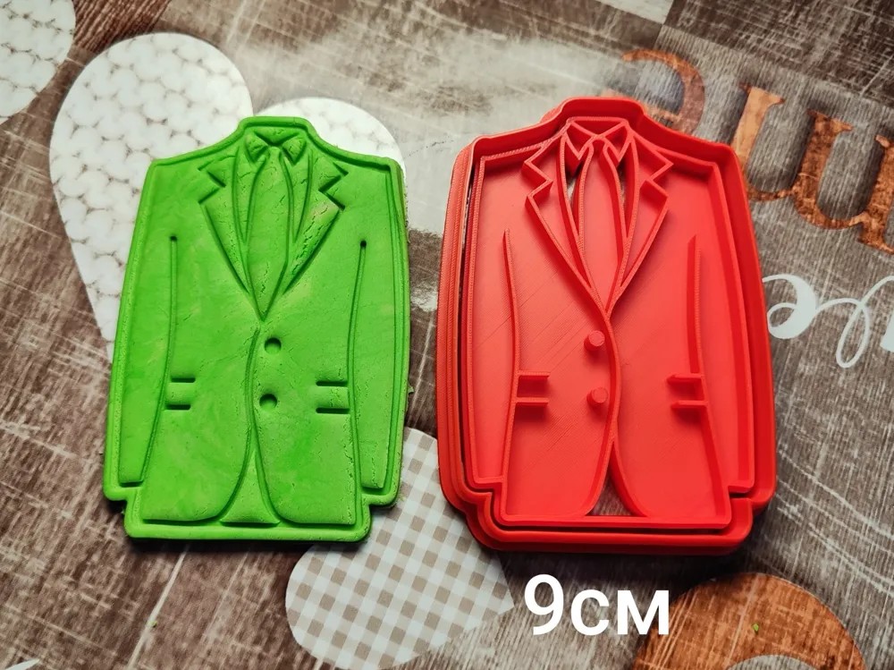 Özel Seri Kurabiye Kalıbı Erkek Ceket (2 Parça)