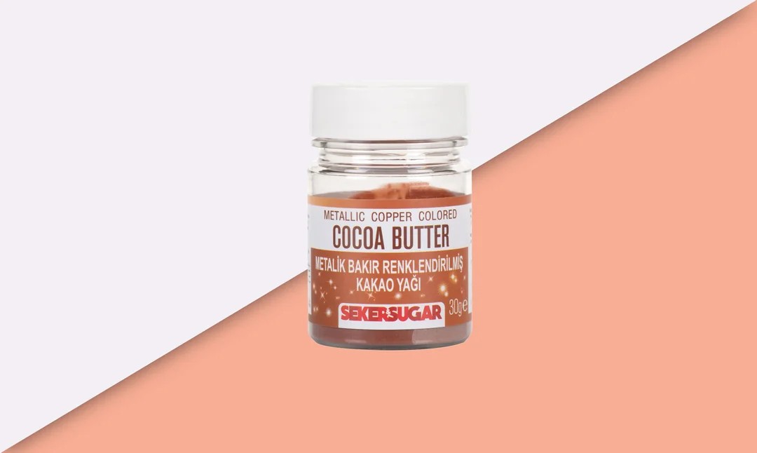 Şeker & Sugar Renklendirilmiş Kakao Yağı 30 Gr - Metalik Bakır