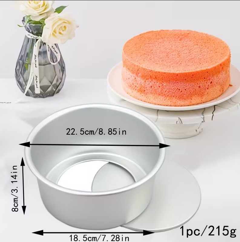 Alüminyum Tabanı Çıkabilen Pandispanya Kalıbı 22 Cm