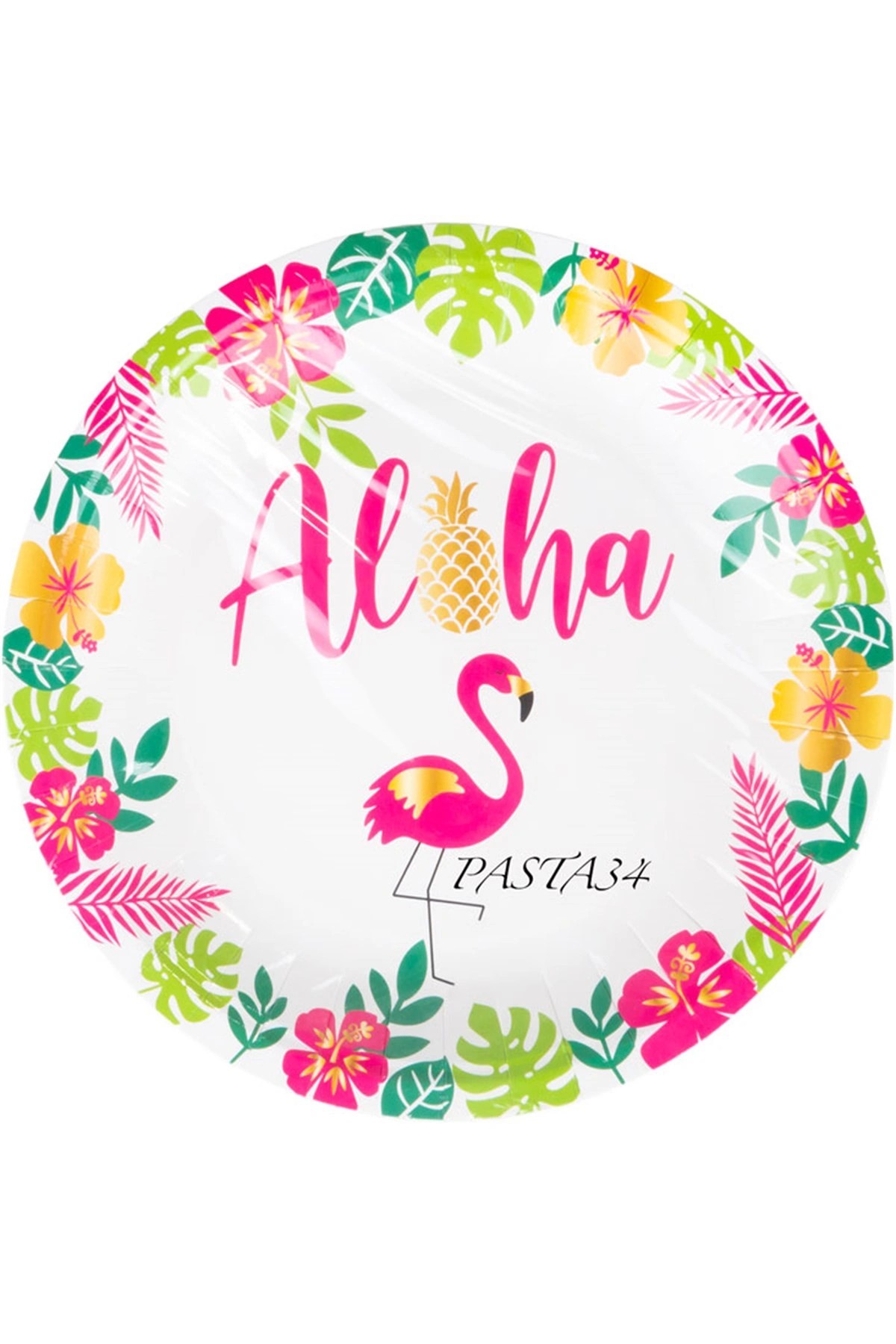 Flamingo Aloha Parti Tabağı 8'li