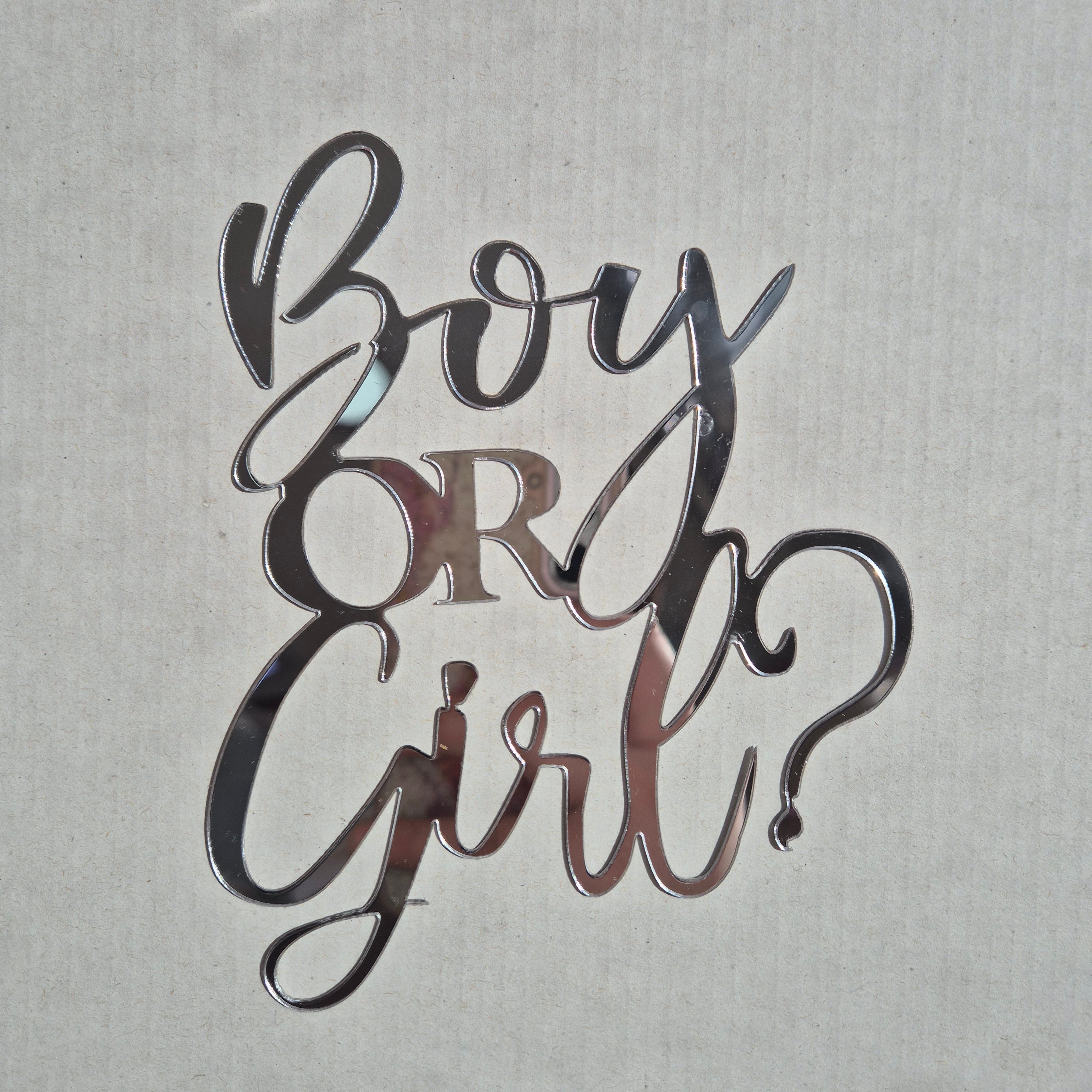 Pleksi Boy or Girl 12x14.5 Cm RS