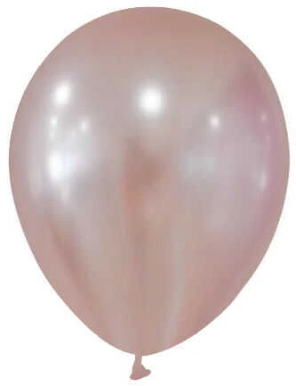 Balon Metalik Renk Küçük Boy 10'lu - Gül Kurusu