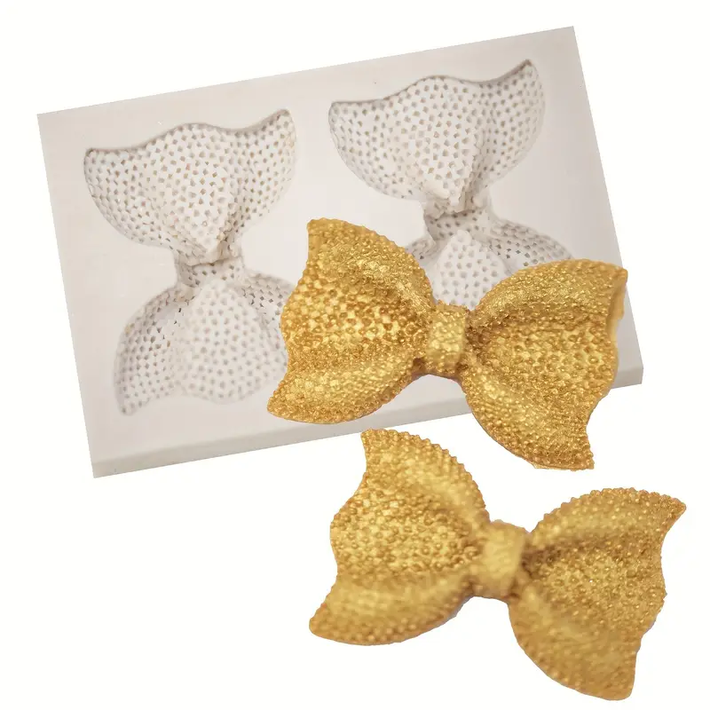 Desenli 2'li Fiyonk Gıda Uyumlu Silikon Kalıp BZM47