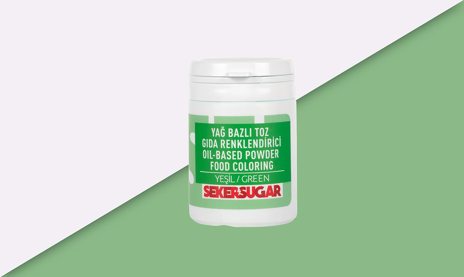 Şeker & Sugar Yağ Bazlı Toz Gıda Boyası 25 Gr - Yeşil