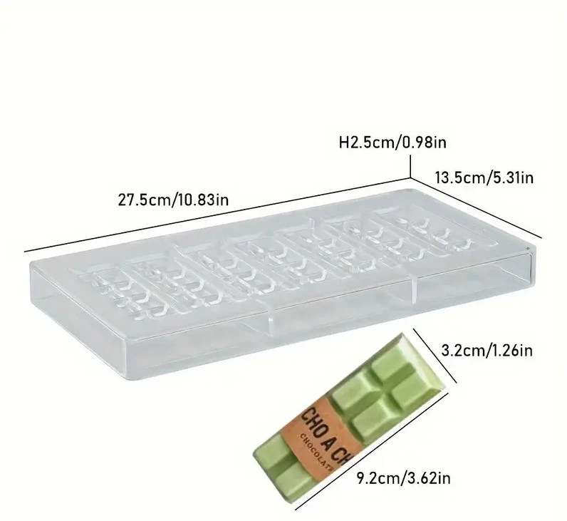 Polikarbon Çikolata Kalıbı 7 Bölmeli Tablet