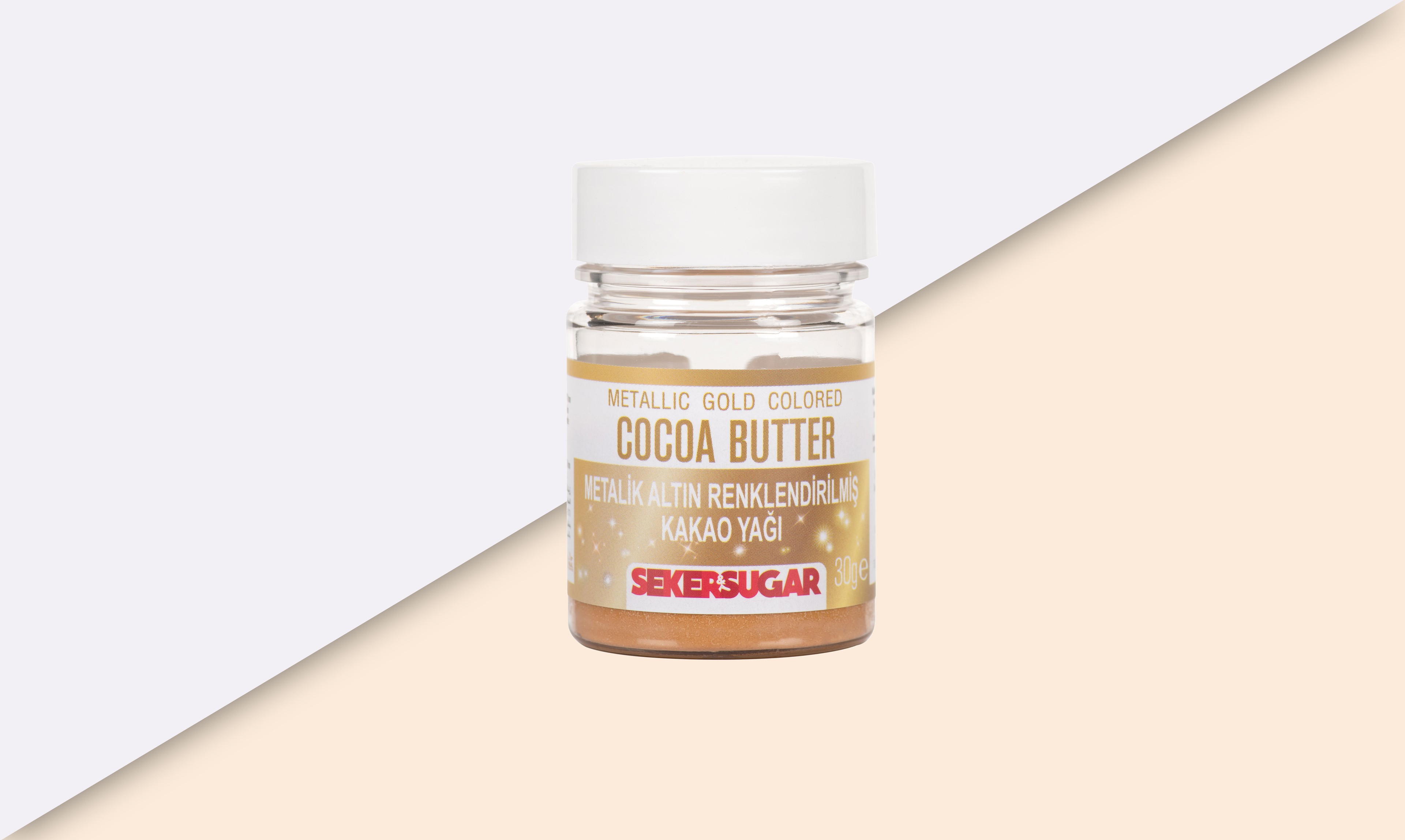 Şeker & Sugar Renklendirilmiş Kakao Yağı 30 Gr - Metalik Altın