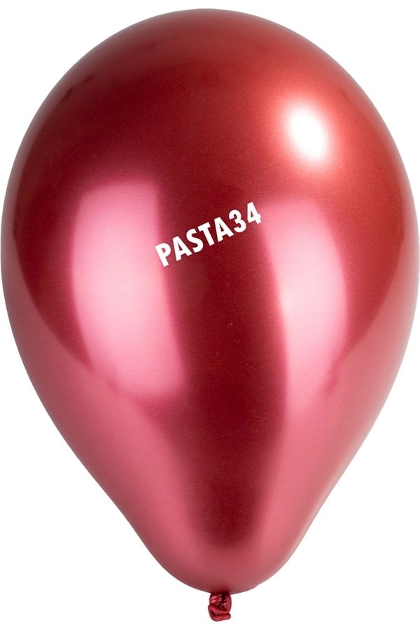 Balon Krom Renk Büyük 5'li - Kırmızı