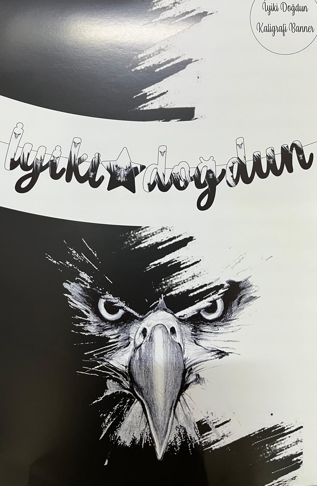 İyiki Doğdun Kaligrafi Banner Beşiktaş