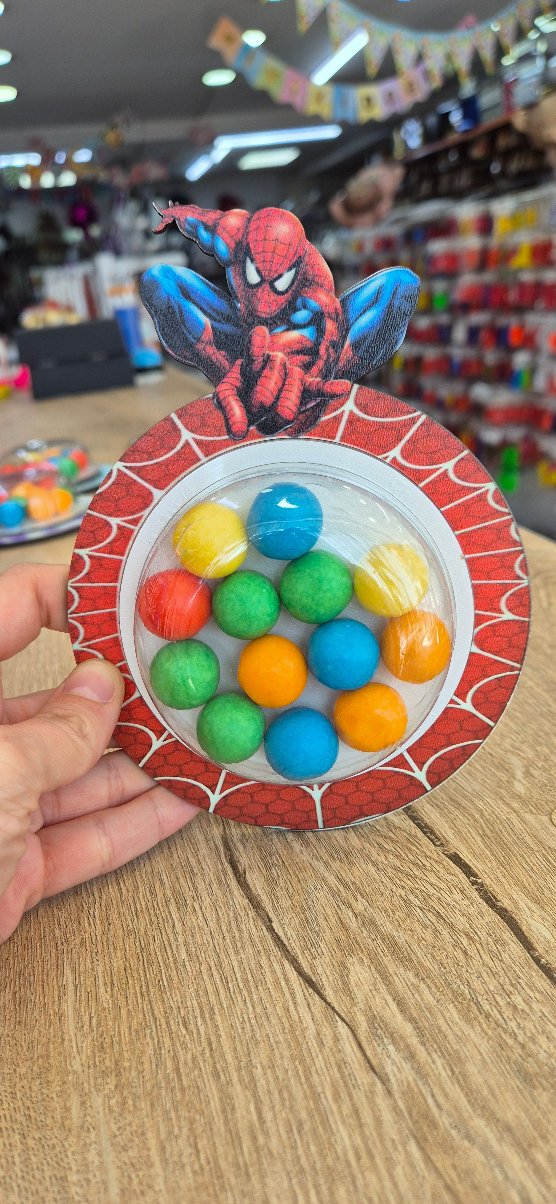 Ahşap Baskılı Karakter Sakız - Spiderman