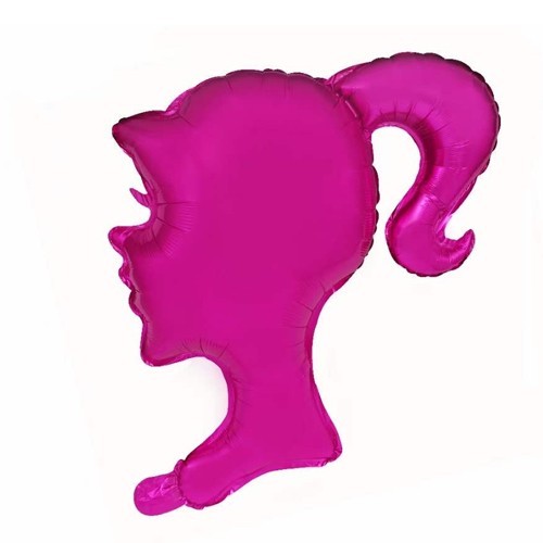 Girl Kız Kafa Folyo Balon Pembe 64x62 cm