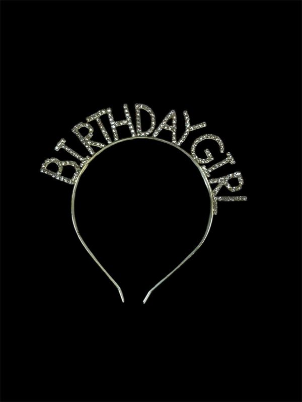 Metal Taşlı Taç Birthday Girl - Gümüş