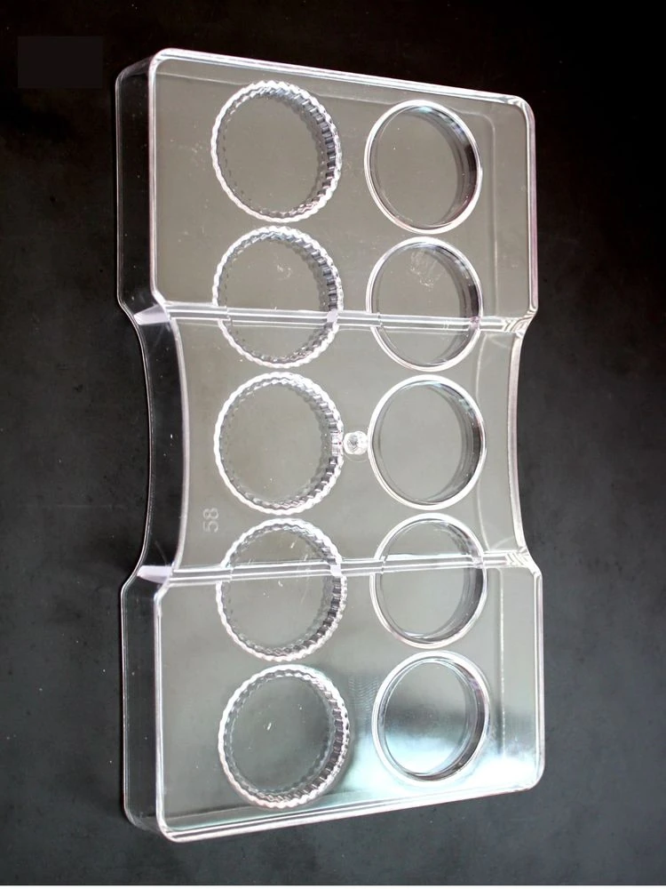 Polikarbon Çikolata Kalıbı Tırtıklı Yuvarlak